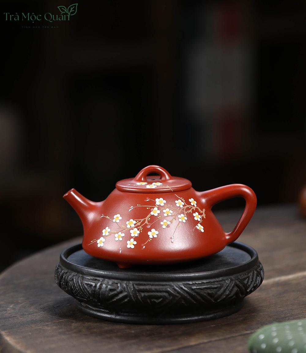 Ấm Thạch Biều Đại Hồng Bào Vẽ Hoa Mai ATS2