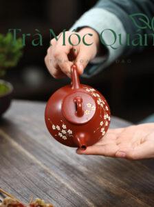 Ấm Thạch Biều Đại Hồng Bào Vẽ Hoa Mai ATS2