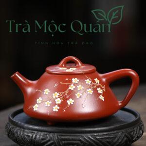 Ấm Thạch Biều Đại Hồng Bào Vẽ Hoa Mai ATS2