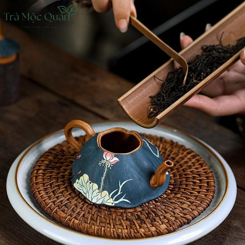Ấm Tử Sa Độc Ẩm Lá Sen Đất Giáng Ba Nê ATS37