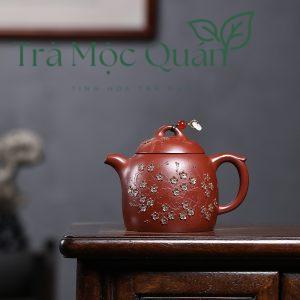 Ấm Tử Sa Tần Quyền Đại Hồng Bào Điểm Kim Hoa Mai 280ml ATS47