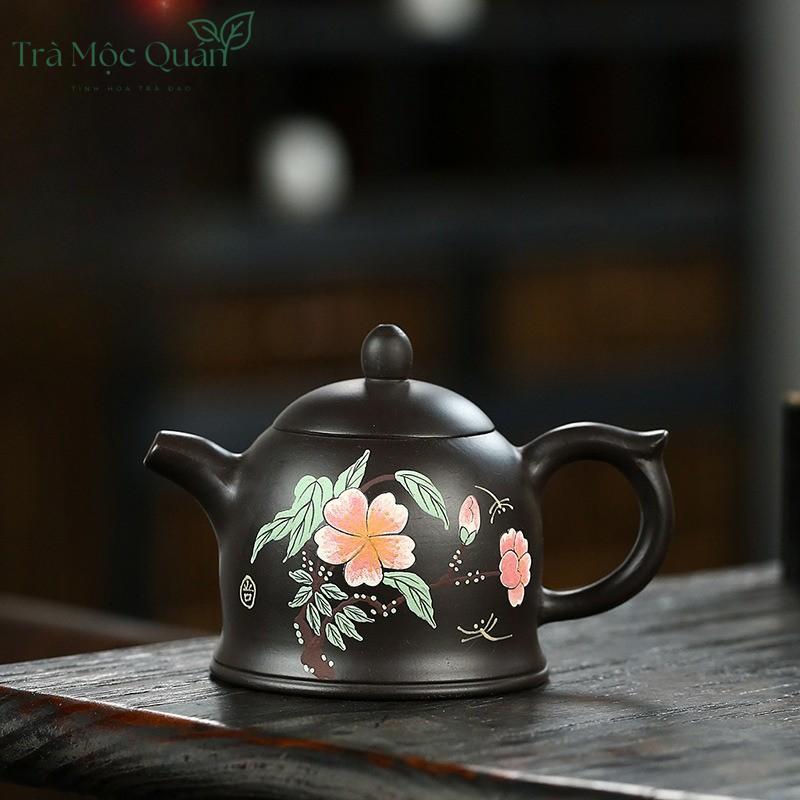Ấm Tử Sa Tần Quyền Hắc Nê Nguyên Khoáng 180ml ATS51