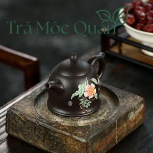 Ấm Tử Sa Tần Quyền Hắc Nê Nguyên Khoáng 180ml ATS51