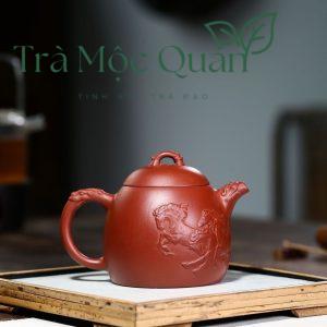 Ấm Tử Sa Tần Quyền Phi Mã Đất Đại Hồng Bào 340ml ATS52