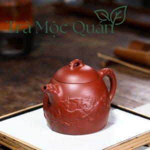 Ấm Tử Sa Tần Quyền Phi Mã Đất Đại Hồng Bào 340ml ATS52