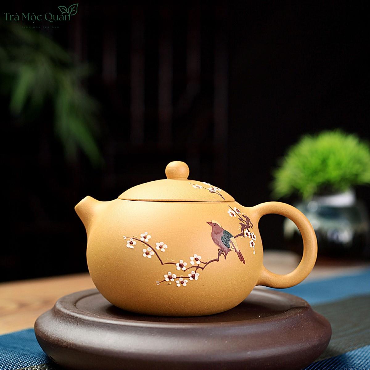 Ấm Tử Sa Tây Thi Chim Hoa Phú Quý Đoạn Nê ATS28