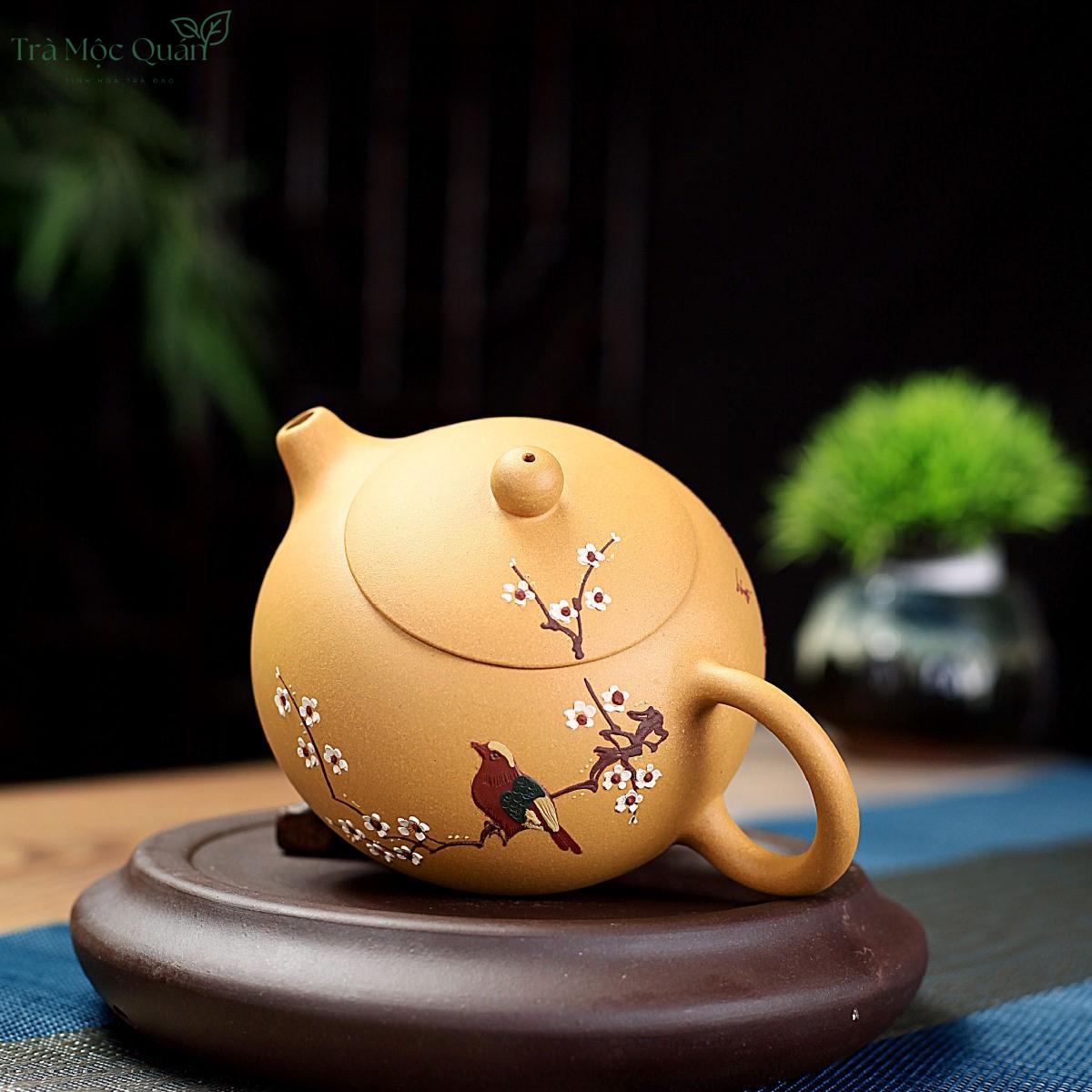 Ấm Tử Sa Tây Thi Chim Hoa Phú Quý Đoạn Nê ATS28