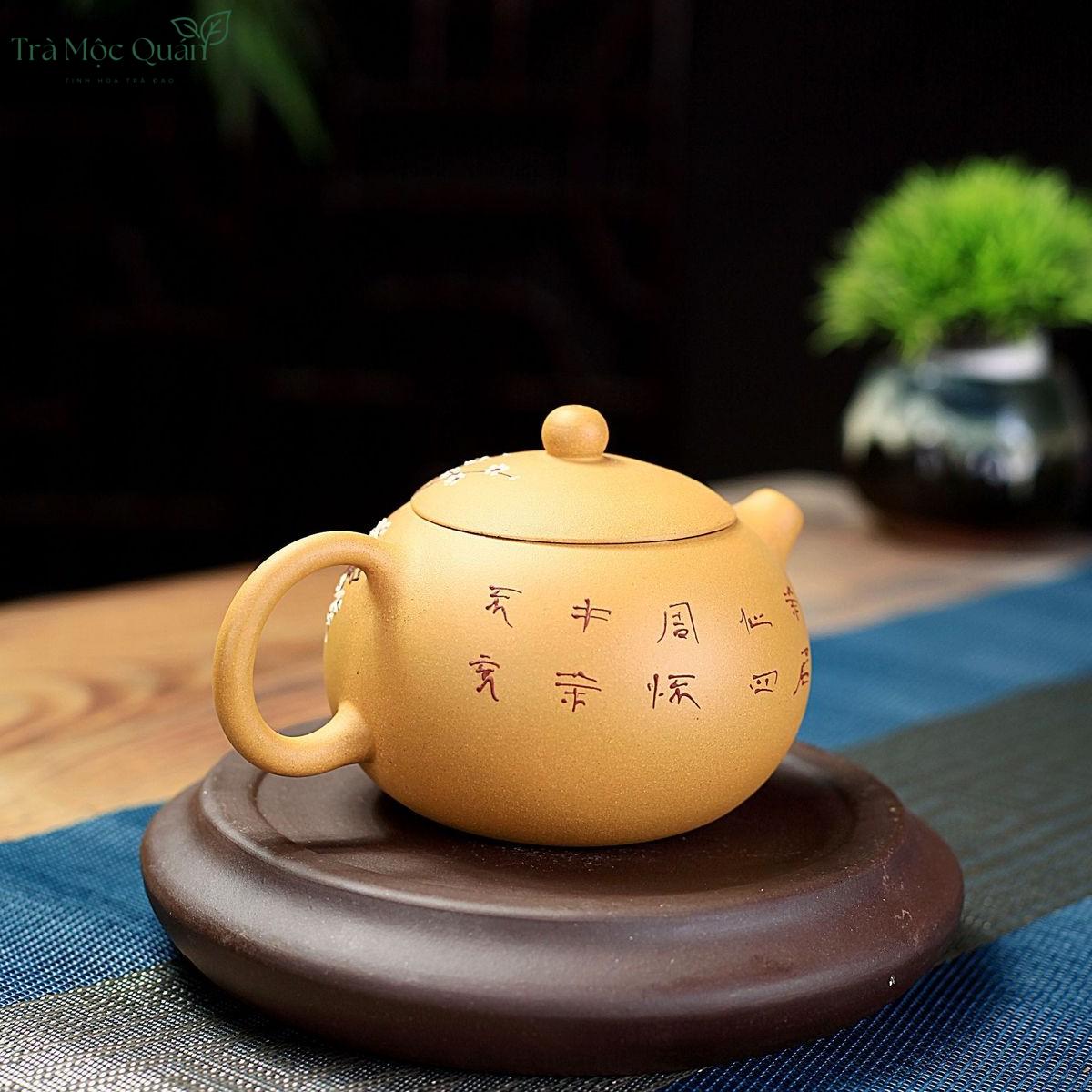 Ấm Tử Sa Tây Thi Chim Hoa Phú Quý Đoạn Nê ATS28