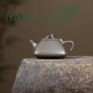 Ấm Tử Sa Thạch Biều Tứ Phương Thanh Xám Đoạn Nê ATS3