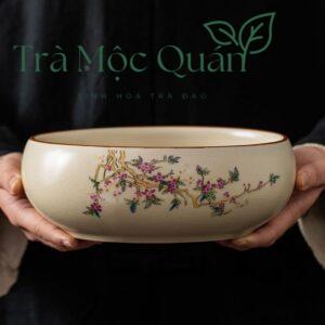 Ang Trà Gốm Sứ Men Rạn Tráng Ấm Trà, Chén Trà AT254