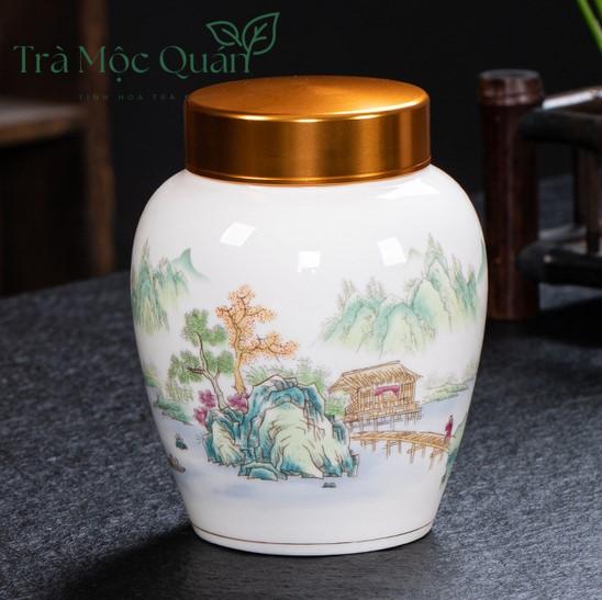 Bình Đựng Trà Cao Cấp Nắp Đồng Chất Liệu Gốm Tử Sa HDT008