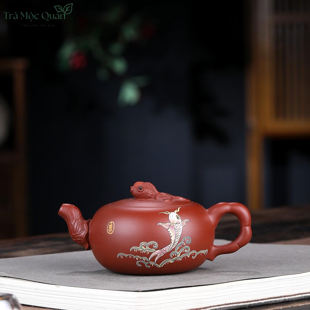 Bộ Ấm Chén Chu Sa Niên Niên Hữu Dư BAT6
