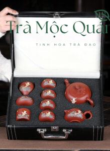 Bộ Ấm Chén Chu Sa Niên Niên Hữu Dư BAT6