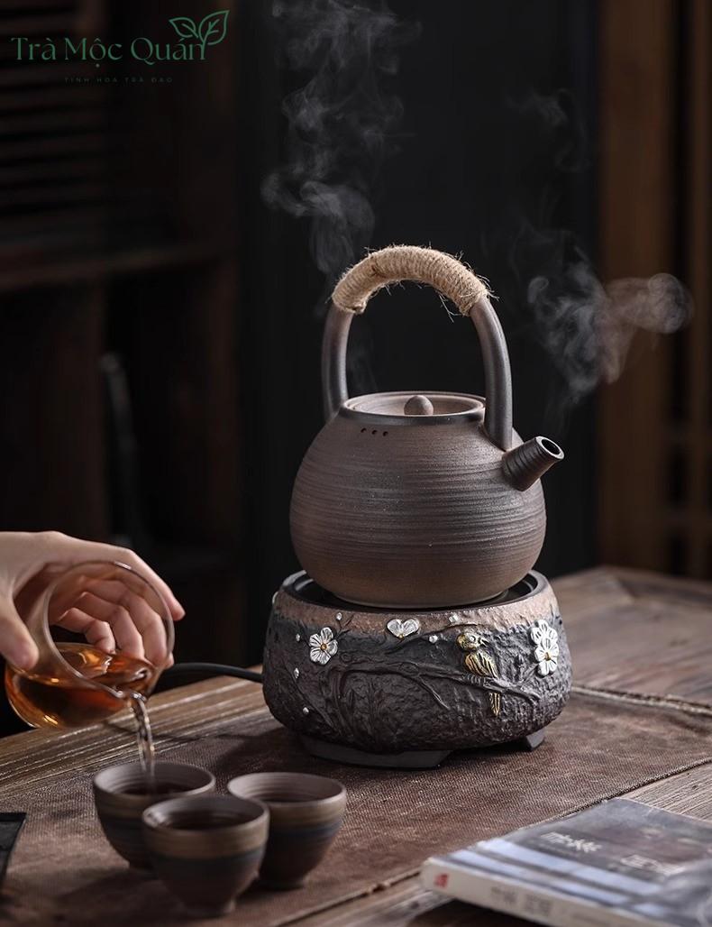 Bộ Bếp Hồng Ngoại Gốm Khoáng Chim Hoa Phú Quý