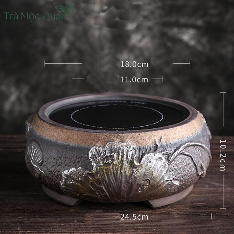 Bộ Bếp Hồng Ngoại Gốm Khoáng Hoa Sen