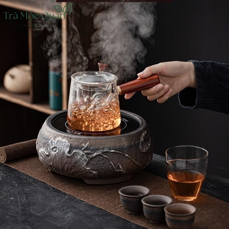 Bộ Bếp Hồng Ngoại Gốm Khoáng Hoa Sen