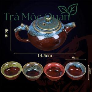 Bộ Tam Đại Danh Trà (Kim Tuấn Mi – Đại Hồng Bào – Thiết Quan Âm) Kèm Ấm Trà QA66