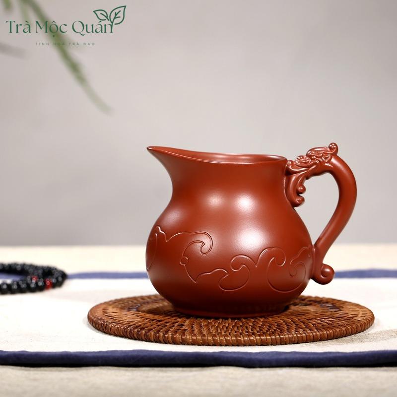 Chén Tống Tử Sa Họa Tiết Giao Long Hý Thủy 330ml TT17