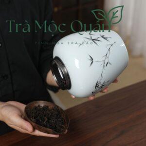 Hũ Trà Sứ Cảnh Đức Vẽ Sơn Thuỷ HDT001