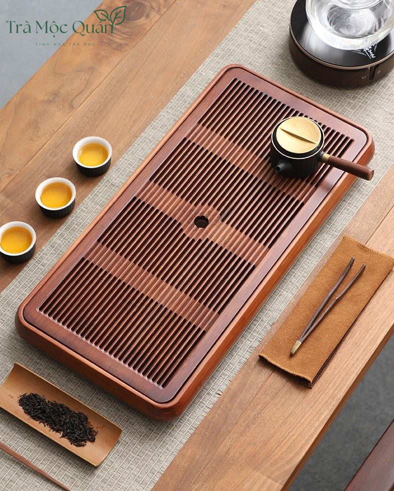 Khay Trà Tre Cao Cấp Tích Hợp Khoang Chứa Nước KT50