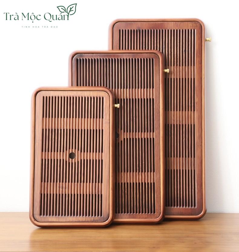 Khay Trà Tre Cao Cấp Tích Hợp Khoang Chứa Nước KT50