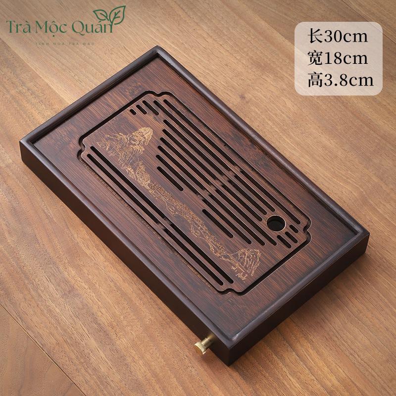 Khay Trà Tre Thiết Kế Tự Nhiên Có Khoang Chứa Nước Đa Size KT53