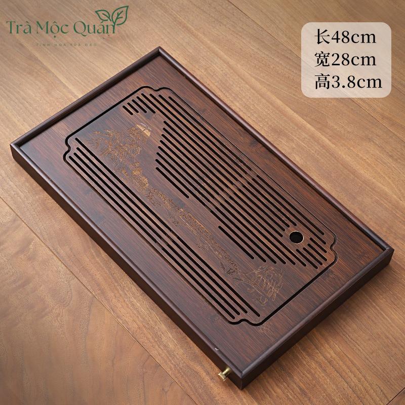 Khay Trà Tre Thiết Kế Tự Nhiên Có Khoang Chứa Nước Đa Size KT53