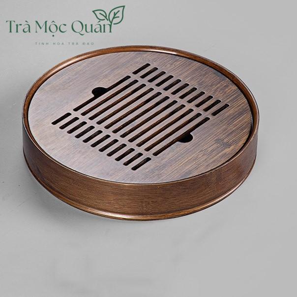 Khay Trà Tre Tròn Có Ngăn Chứa Nước Nhiều Kích Cỡ KT51