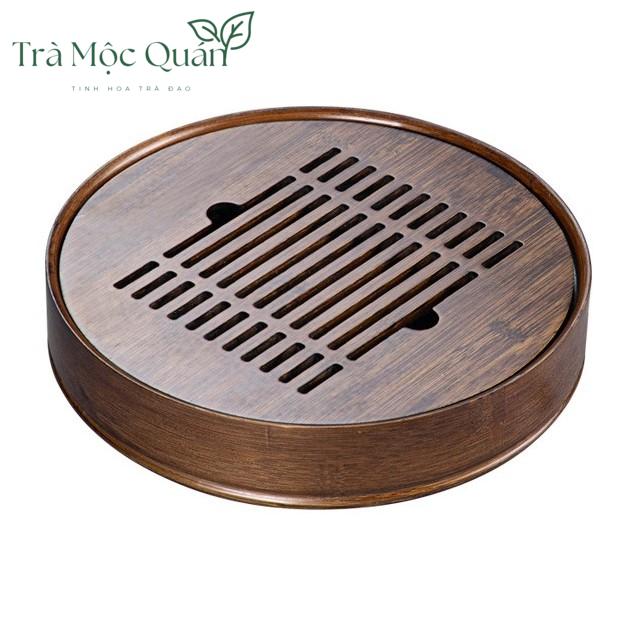 Khay Trà Tre Tròn Có Ngăn Chứa Nước Nhiều Kích Cỡ KT51