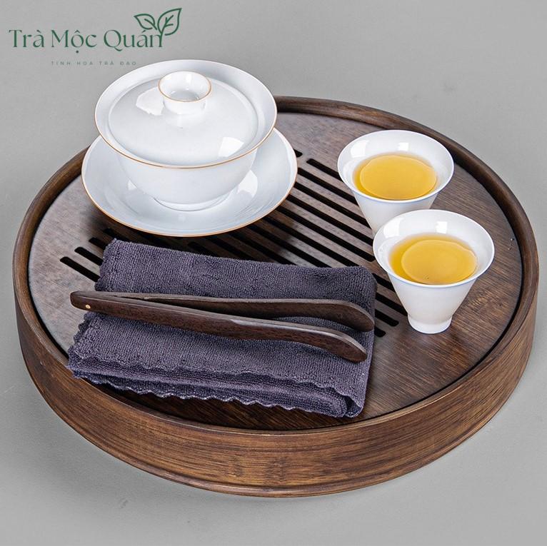 Khay Trà Tre Tròn Có Ngăn Chứa Nước Nhiều Kích Cỡ KT51