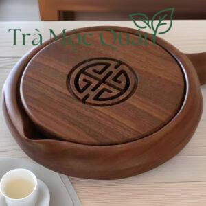 Thuyền Trà, Đế Kê Ấm Tử Sa Bằng Tre Cao Cấp KT56
