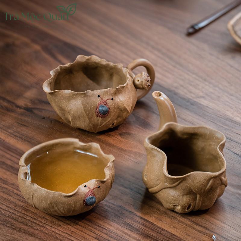 Tống Trà Tử Sa Hà Diệp Đoạn Nê 180ml TT10