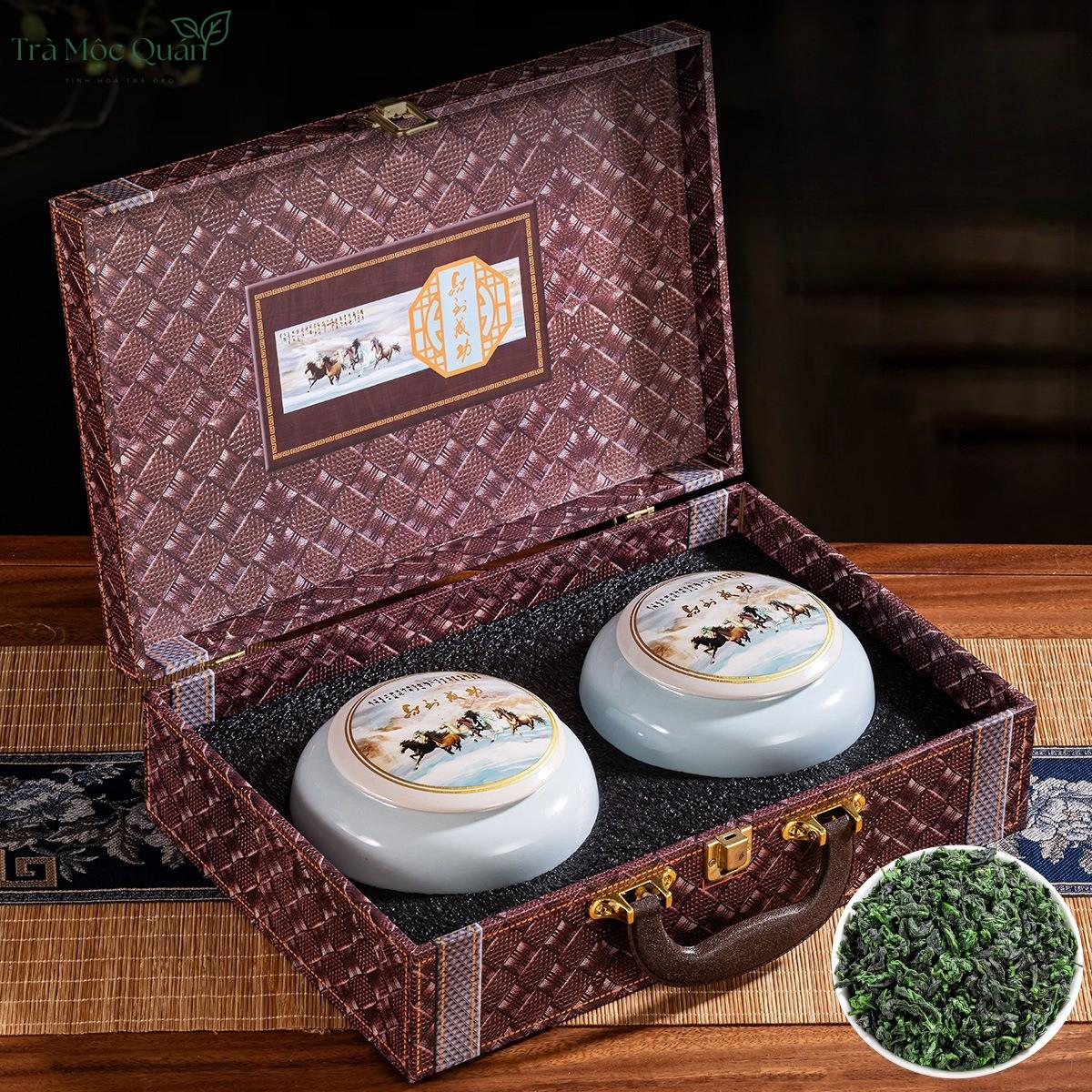 Trà Ô Long Thiết Quan Âm – Hộp Quà Mã Đáo Thành Công 250g QA52