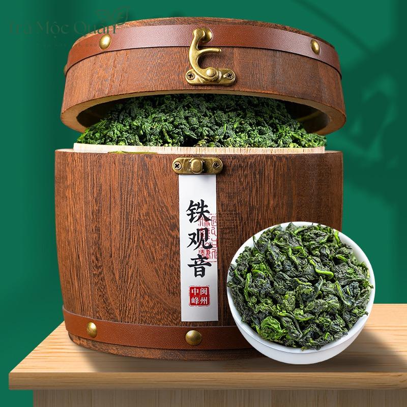 Trà Thiết Quan Âm Cao Cấp Thùng Gỗ Tròn 500g QA55