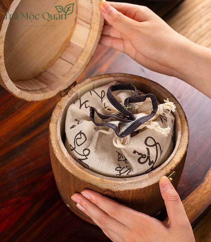 Trà Thiết Quan Âm Cao Cấp Thùng Gỗ Tròn 500g QA55