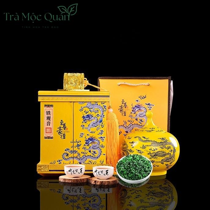Trà Thiết Quan Âm Nùng Hương Thượng Hạng 2026 – Hộp Quà Cung Đình Hoàng Kim 500g QA53