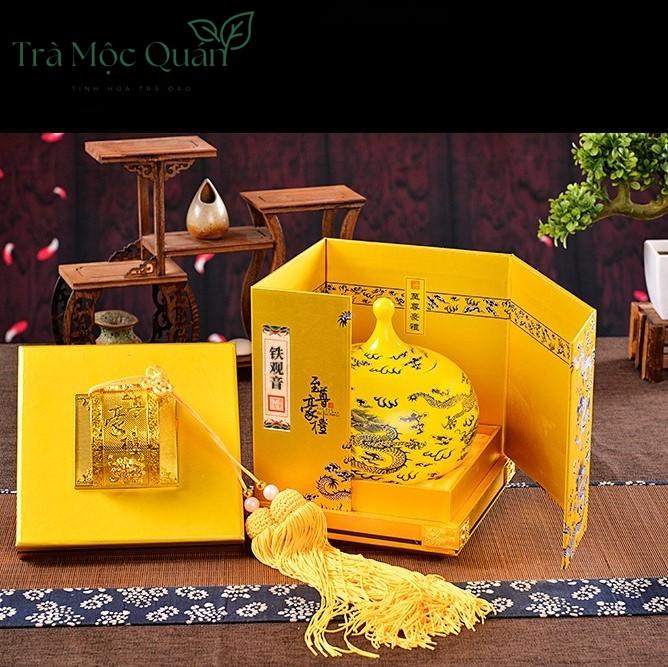 Trà Thiết Quan Âm Nùng Hương Thượng Hạng 2026 – Hộp Quà Cung Đình Hoàng Kim 500g QA53