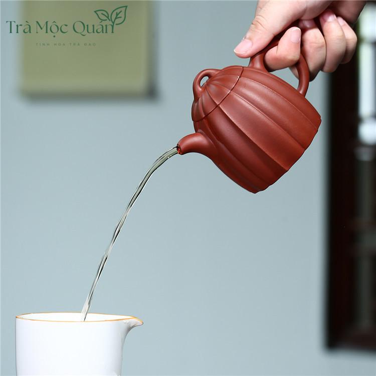 Ấm Tử Sa Dáng Tần Quyền Cúc Lôi Đất Đại Hồng Bào 200ml ATS53