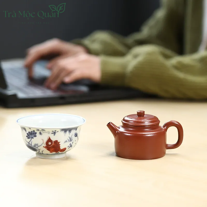 Ấm Tử Sa Độc Ẩm Đức Chung Chu Nê ATS39