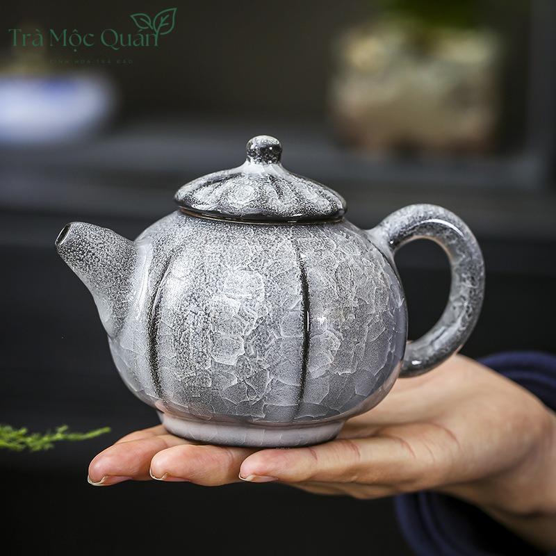 Bộ Ấm Chén Sứ Long Tuyền Men Băng Rạn BAT13