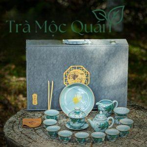 Bộ Quà Tặng Ấm Chén Họa Tiết Long Du BAT20