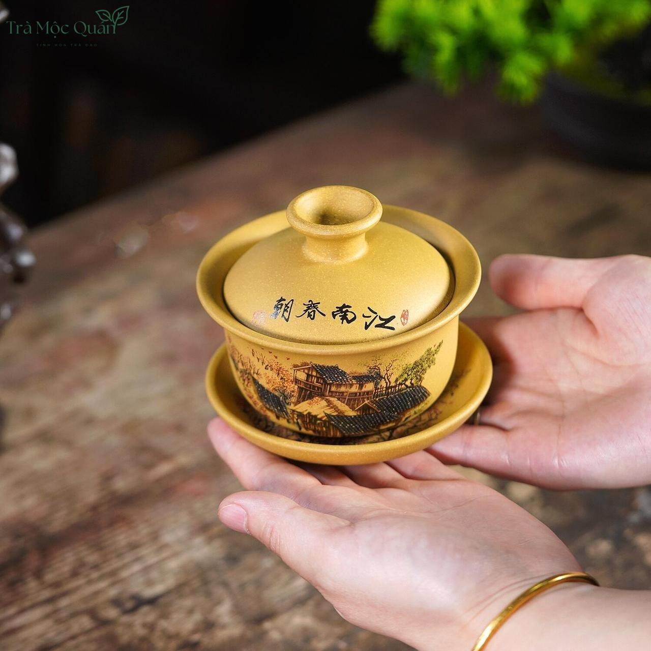 Chén Khải Tử Sa Đoạn Nê Xuân Giang Nam Thủ Công 170ml CK58