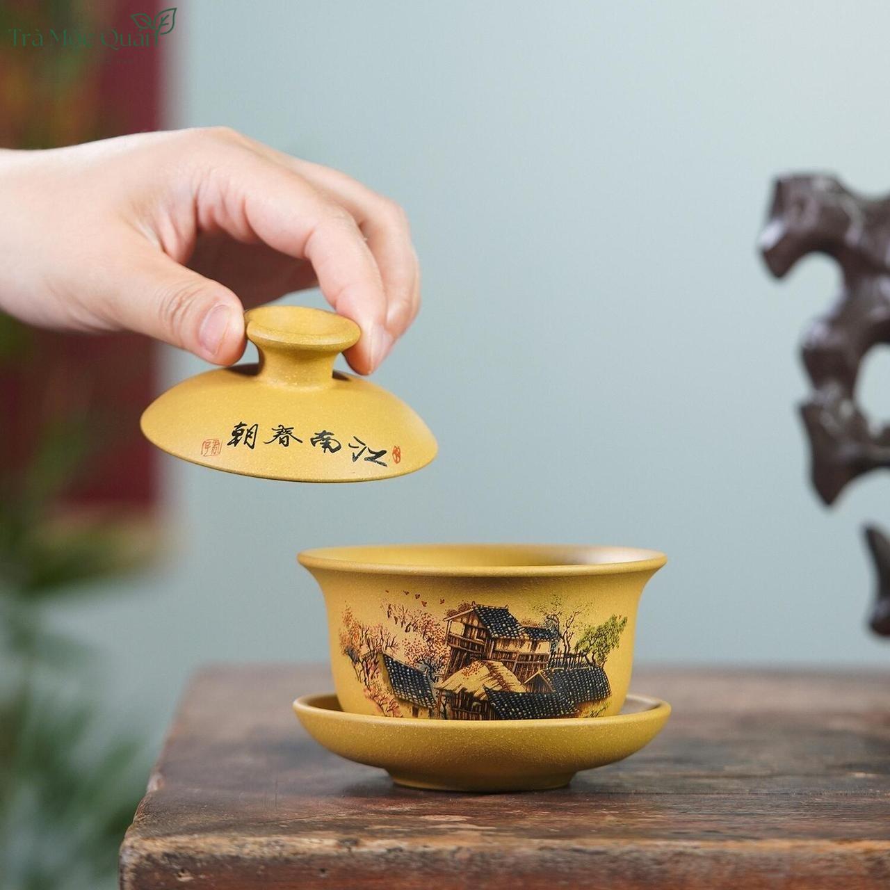 Chén Khải Tử Sa Đoạn Nê Xuân Giang Nam Thủ Công 170ml CK58