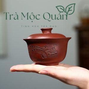 Chén Khải Tử Sa Khắc Thủ Công CK60