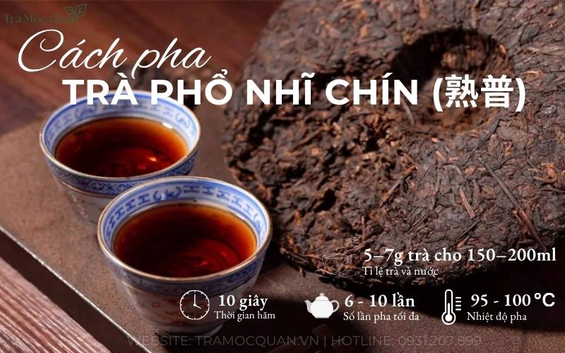 Cách pha trà Phổ Nhĩ chín