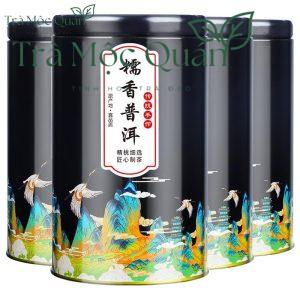 Trà Phổ Nhĩ Chín Hương Nếp Dạng Viên – Hộp Thiếc 100g PN82