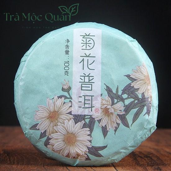 Trà Phổ Nhĩ Chín Mãnh Hải Hoa Cúc – Bánh Trà 100g PN72