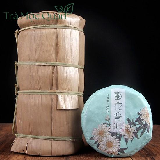 Trà Phổ Nhĩ Chín Mãnh Hải Hoa Cúc – Bánh Trà 100g PN72