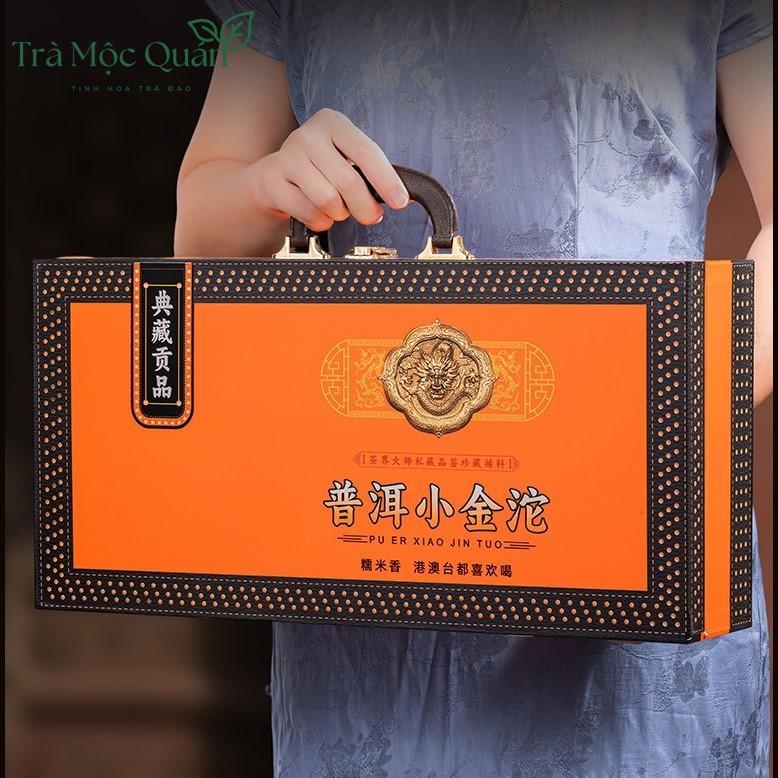 Trà Phổ Nhĩ Chín Tiểu Kim Đà Hương Nếp Cát Tường – Hộp Quà 300g PN68