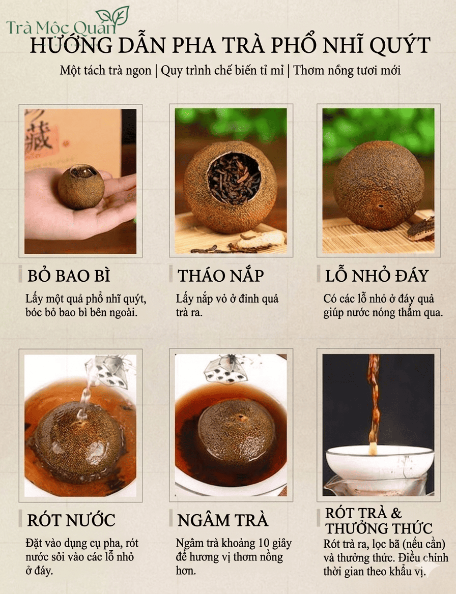 cách pha phổ nhĩ quýt